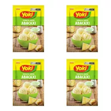 Pó Para O Preparo De Sorvete Yoki Abacaxi Kit Com 4 X 150g