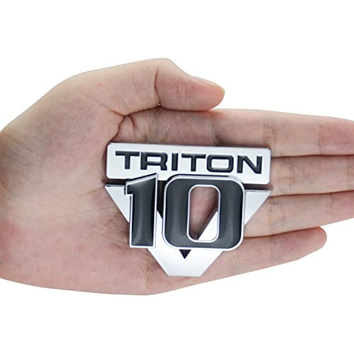 Par De Emblemas Triton V10 Para Portn Trasero Super Duty Fe Foto 2