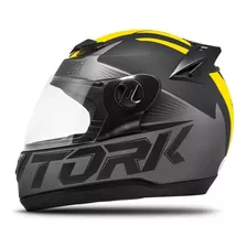 Capacete Moto Evolution G7 Preto Fosco Amarelo - Pro Tork