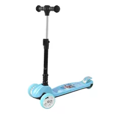 Scooter Infantil Plegable De Aluminio Hasta 100kg Celeste