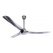 Ventilador De Techo Benelux Ev1076 Plateado Con Aspas De Acero, 142 cm De Diámetro 127 v