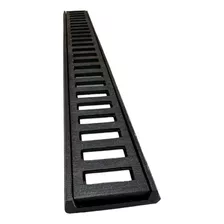 Ralo Linear Modular Oculto 5x100 Grelha Alumínio Cor Preto