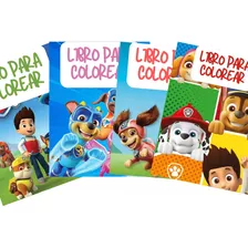 Pack 4 Libros Paw Patrol Para Colorear