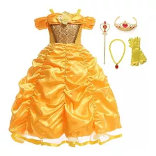 Disfraz Princesa Bella Y La Bestia Disney Con Accesorios