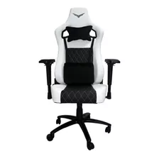 Silla Gamer Naceb Raven, Hasta 150kg Alta Comodidad Blanca