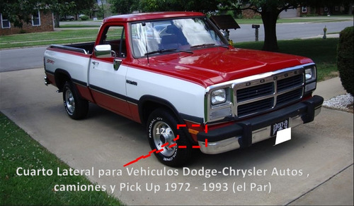 Cuarto Lateral Dodge Chrysler Pick Up 1972 - 1993 (el Par) Foto 8