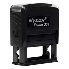 Carimbo Automático Personalizado Nykon Power 303 Cor Do Exterior Preto