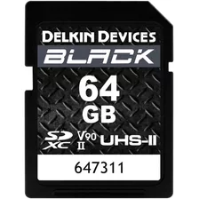 Delkin Devices 64gb Black Uhs-ii Sdxc Memory Card