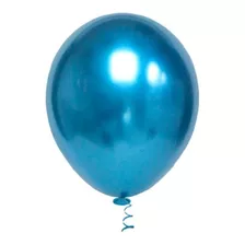 Bexiga Balões Metalizado Platino Nº 16 Pol C/ 12un Consulte Cor Azul