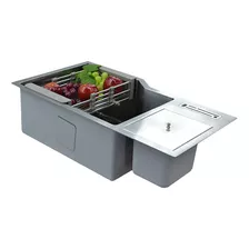 Cuba Inox Veneza Welle 75x42x22cm Cozinha Escovado