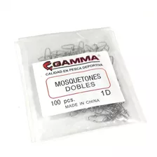 Mosquetones Dobles Reforzados Gamma 1d X100u. Variada Peje