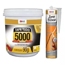 Massa Tapa Tudo 5000 90g + Zero Trinca E Fissuras 420g