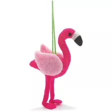 Kit De Fieltro Agujas De Animales Flamingo, 4'' X 6''