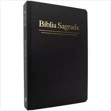 Bíblia Sagrada Rc Letra Grande Semi Luxo Capa Dura Preta