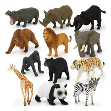 12pcs Brinquedos De Boneca De Animais Selvagens Realistas