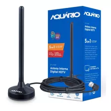 Antena Digital Aquário 5 Em 1 Vhf Uhf Fm Hdtv 4k - Dtv100p