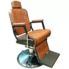 Cadeira De Barbeiro D.h.oster - Steel Diamond Brown