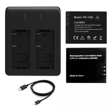 Carregador Duplo + 2 Baterias Extra - Usb-c Akaso Brave 7