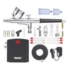 Kits Aerógrafo Profesional Doble Acción Con Compresora 12v