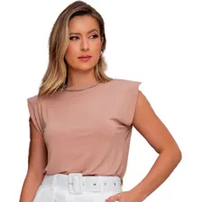 Blusa Feminina Básica Blusinha De Malha Dia A Dia