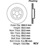 Disco Frenos  Delantera Para Alfa Romeo 164   1991