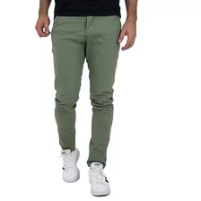 Calça Masculina Casual Lisa Jeans Brim Sarja Slim Com Lycra