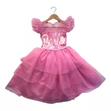 Vestido Barbie Rosa Para Niña