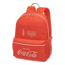 Mochila Notebook Juvenil Coca-cola Color Trend Salmão