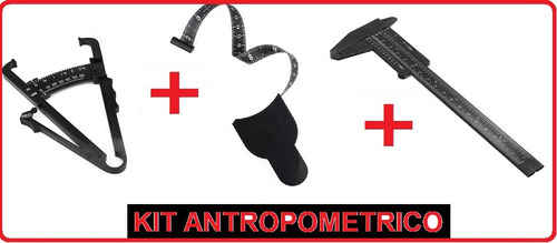 Adipometro + Cinta Metrica + Vernier  Kit  Color Negro