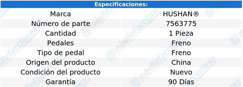 Hule Pedal Freno Chevrolet Varios 73-02 Hushan Foto 2