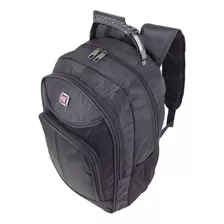 Mochila Masculina Executiva Preta Notebook Cabo De Aço