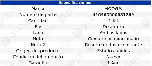 Jgo Resortes Suspensin Del Moog Delta 88 V8 5.0l 83 A 85 Foto 2