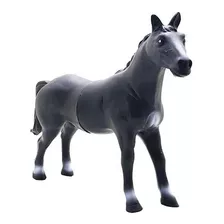 Cavalo De Brinquedo Vinil Cor Preto 22cm Infantil - Db Play