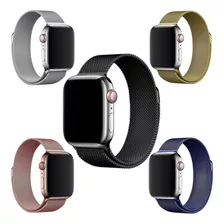 Kit 5 Pulseiras Milanês Compativel Apple Watch E Iwo Series 