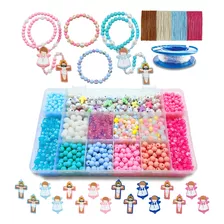 Kit Miçangas Coloridas De Montar Terços Pulseiras E Colar