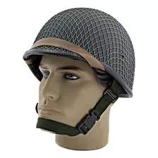 Capacete Da Segunda Guerra Mundial M1 Verde Com Rede.