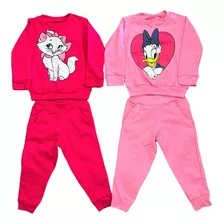 Kit 2 Moletom Infantil Flanelado Conjuntos Menina