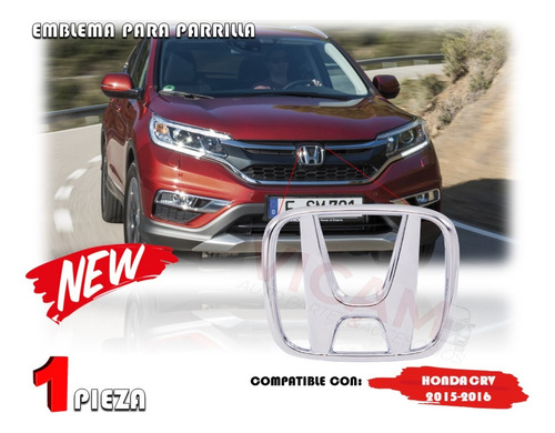 Emblema Para Parrilla Honda Crv Del 2015 Al 2016 Foto 2