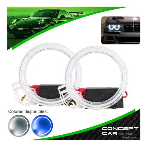 Ojo De Angel Aro Luz Neon Para Faros Tipo Bmw Blanco 12cm Foto 10