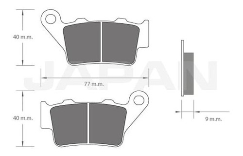 Pastilla Freno Semimetalica Ducati Sixty 2 Trasera 1011640 Foto 2