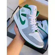 Jordan 1 Mid Grey Green