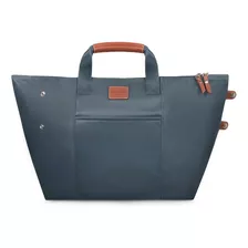 Bolsa Viajera Long Voyage Sac Travel Color Gris Oscuro Correa De Hombro Marrón Claro