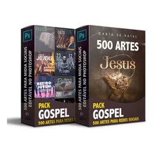 500 Artes Mídias Sociais Gospel Editáveis Psd