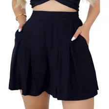 Shorts Feminino Social Evase Gode Bermuda Feminina Com Bolso