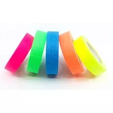 Kit Fitas Spike Tape Gaffer Tape Fluorescente 1,2cm X 5m