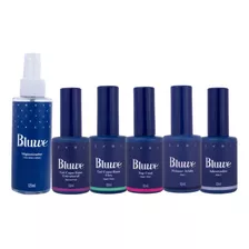 Kit Bluwe 6 Produtos Gel Base + Preparadores + Finalizador 