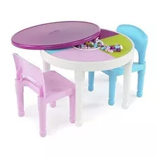 Totors Kids 2in1 Plastic Legoc Activity Table Y 2 Sillas Set