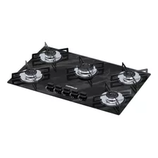 Cooktop 5 Bocas Bivolt Preto Marmorizado | Chamalux