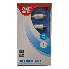 Cable Coaxil 3mts One For All Flexible Macho A Hembra