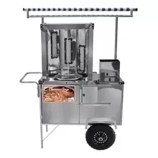 Carrinho De Churrasco Grego Cefaz Inox Com Toldo L20p/t